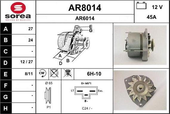 SNRA AR8014 - Alternatore autozon.pro