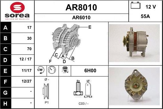 SNRA AR8010 - Alternatore autozon.pro