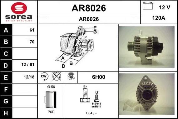 SNRA AR8026 - Alternatore autozon.pro