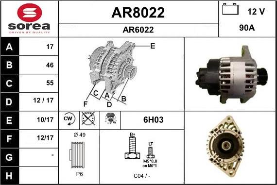 SNRA AR8022 - Alternatore autozon.pro