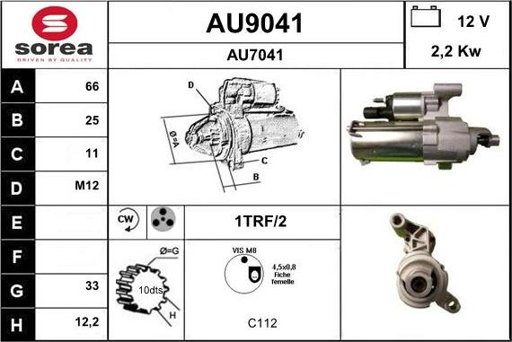 SNRA AU9041 - Motorino d'avviamento autozon.pro