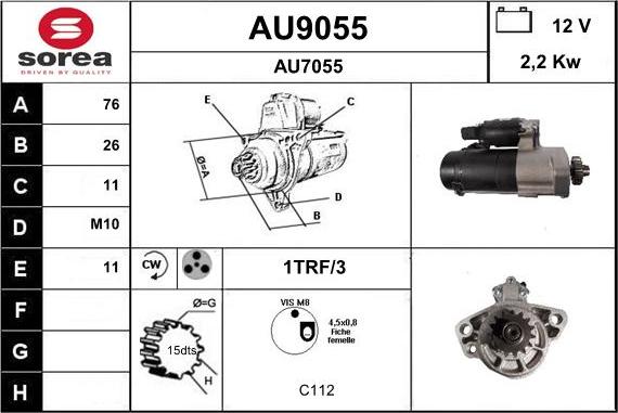 SNRA AU9055 - Motorino d'avviamento autozon.pro