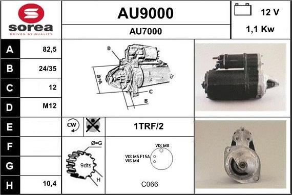 SNRA AU9000 - Motorino d'avviamento autozon.pro