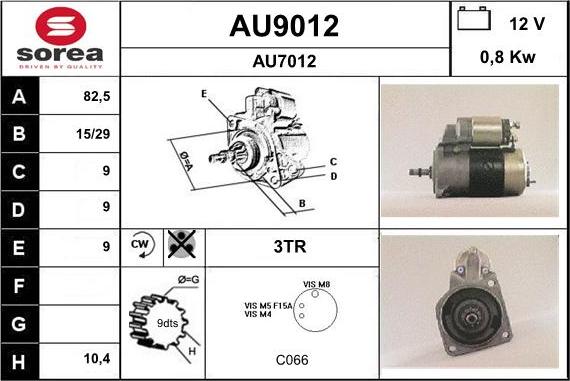 SNRA AU9012 - Motorino d'avviamento autozon.pro