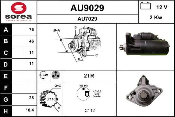 SNRA AU9029 - Motorino d'avviamento autozon.pro