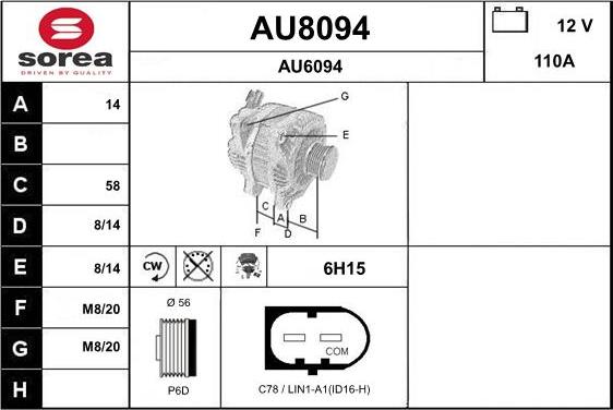 SNRA AU8094 - Alternatore autozon.pro