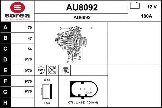 SNRA AU8092 - Alternatore autozon.pro