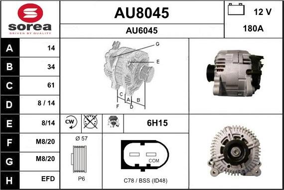 SNRA AU8045 - Alternatore autozon.pro