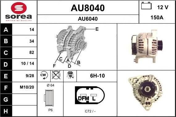 SNRA AU8040 - Alternatore autozon.pro