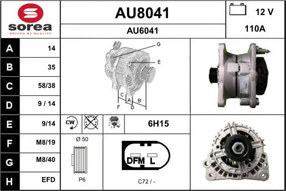 SNRA AU8041 - Alternatore autozon.pro