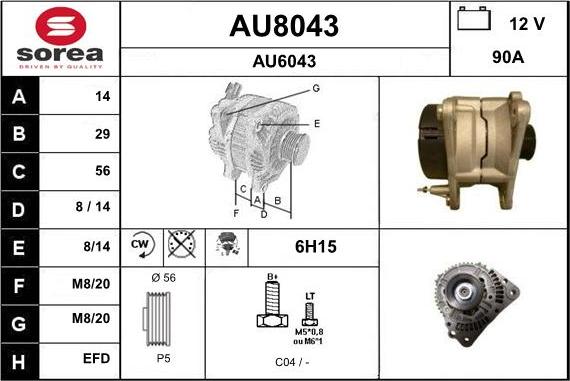 SNRA AU8043 - Alternatore autozon.pro