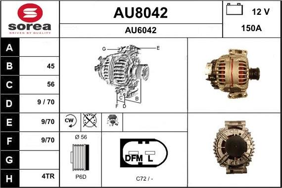 SNRA AU8042 - Alternatore autozon.pro