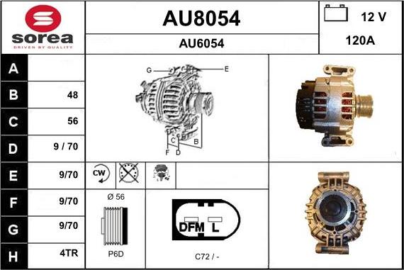 SNRA AU8054 - Alternatore autozon.pro