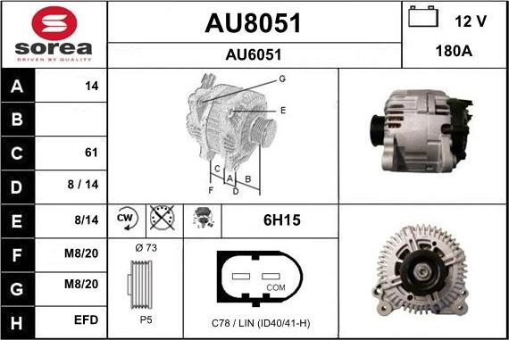 SNRA AU8051 - Alternatore autozon.pro