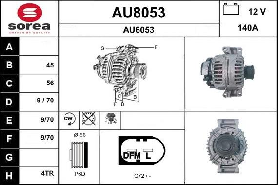 SNRA AU8053 - Alternatore autozon.pro