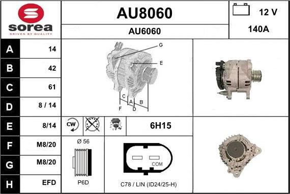 SNRA AU8060 - Alternatore autozon.pro