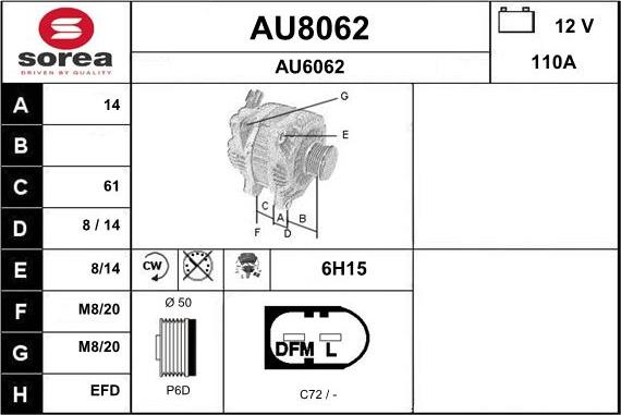 SNRA AU8062 - Alternatore autozon.pro