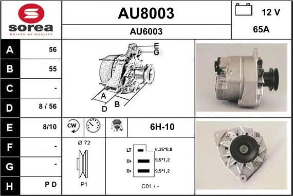 SNRA AU8003 - Alternatore autozon.pro