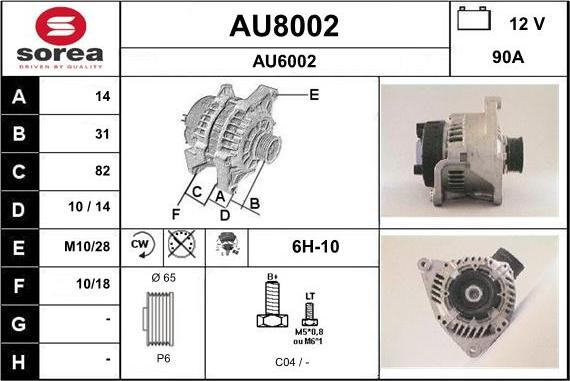 SNRA AU8002 - Alternatore autozon.pro