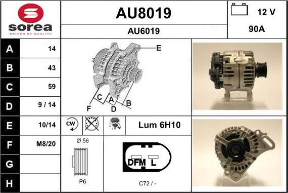 SNRA AU8019 - Alternatore autozon.pro