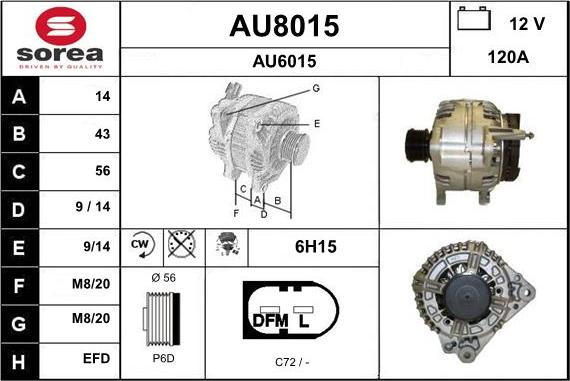 SNRA AU8015 - Alternatore autozon.pro