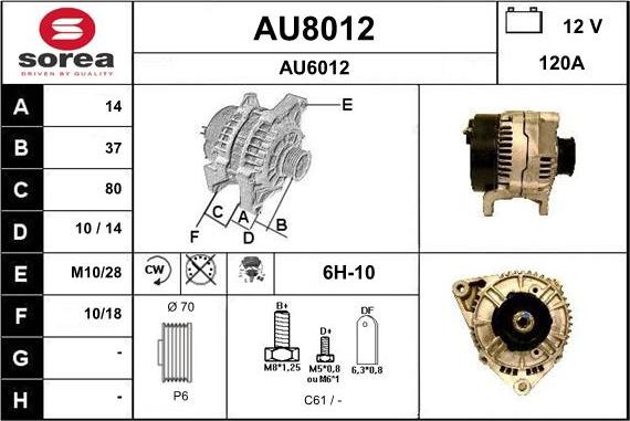 SNRA AU8012 - Alternatore autozon.pro