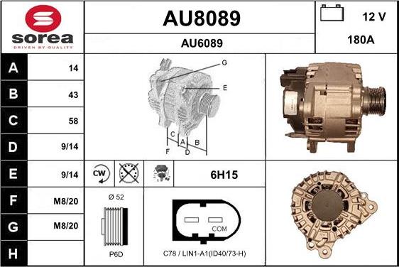 SNRA AU8089 - Alternatore autozon.pro