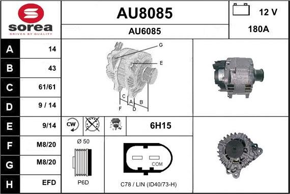 SNRA AU8085 - Alternatore autozon.pro