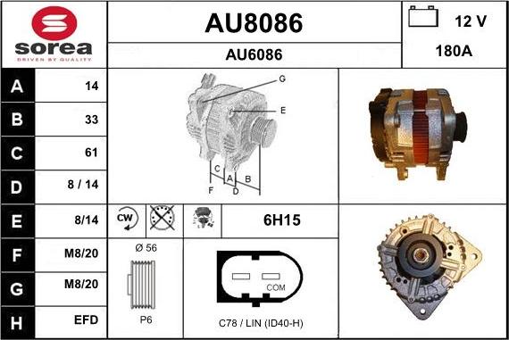 SNRA AU8086 - Alternatore autozon.pro