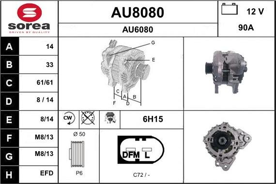 SNRA AU8080 - Alternatore autozon.pro