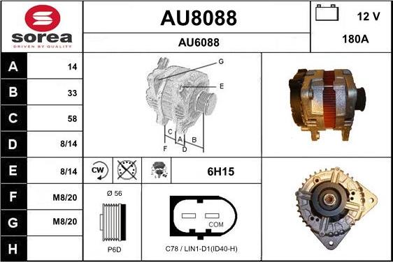 SNRA AU8088 - Alternatore autozon.pro