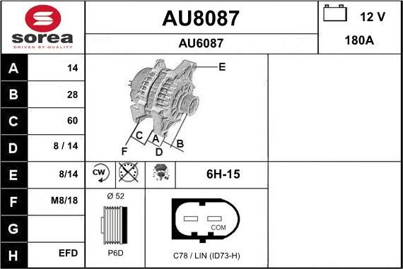 SNRA AU8087 - Alternatore autozon.pro