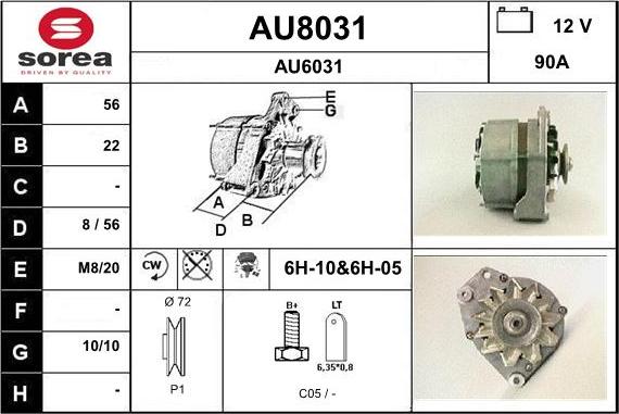 SNRA AU8031 - Alternatore autozon.pro