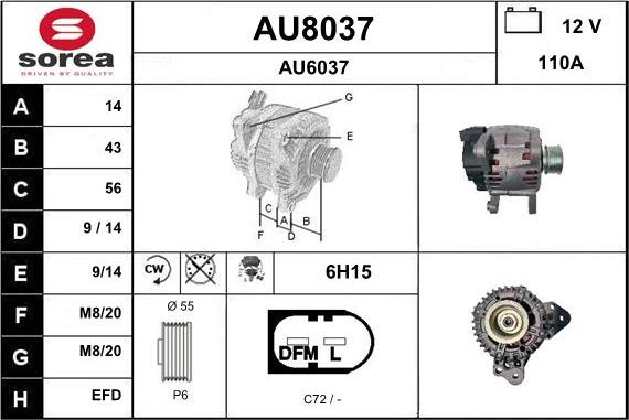 SNRA AU8037 - Alternatore autozon.pro