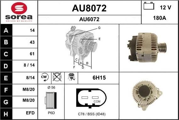 SNRA AU8072 - Alternatore autozon.pro