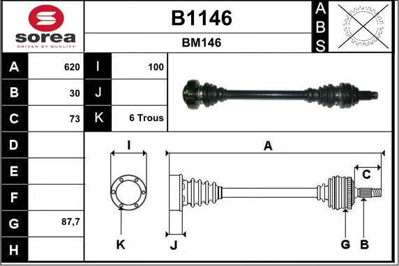 SNRA B1146 - Albero motore / Semiasse autozon.pro