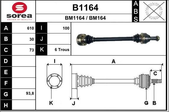 SNRA B1164 - Albero motore / Semiasse autozon.pro