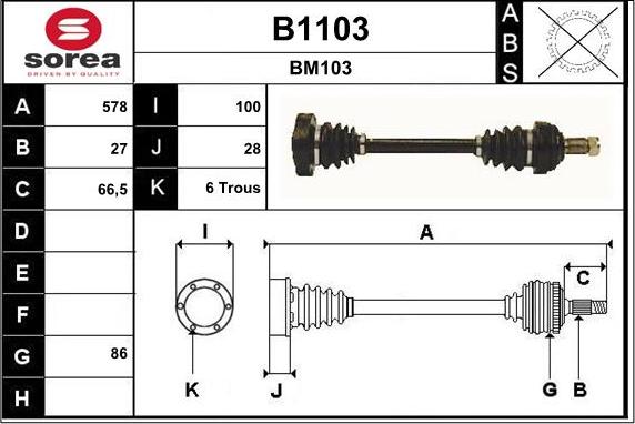 SNRA B1103 - Albero motore / Semiasse autozon.pro