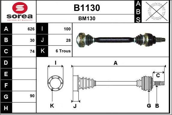 SNRA B1130 - Albero motore / Semiasse autozon.pro