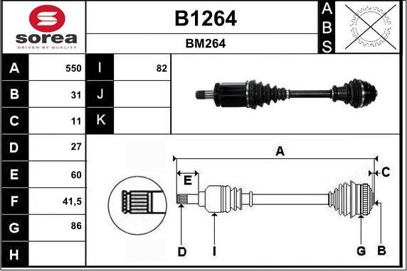 SNRA B1264 - Albero motore / Semiasse autozon.pro