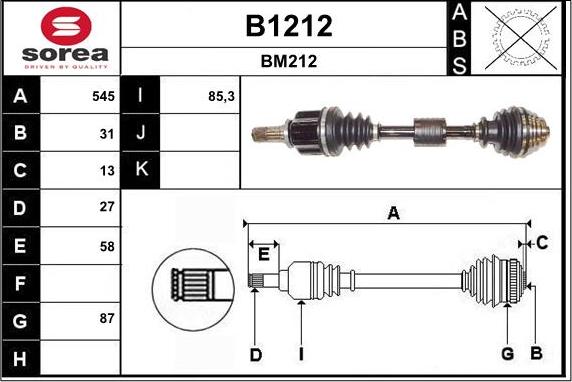 SNRA B1212 - Albero motore / Semiasse autozon.pro