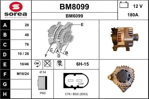 SNRA BM8099 - Alternatore autozon.pro