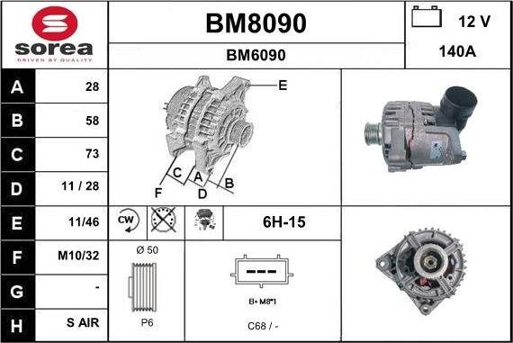 SNRA BM8090 - Alternatore autozon.pro