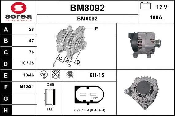 SNRA BM8092 - Alternatore autozon.pro