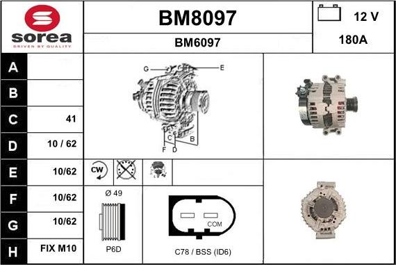 SNRA BM8097 - Alternatore autozon.pro