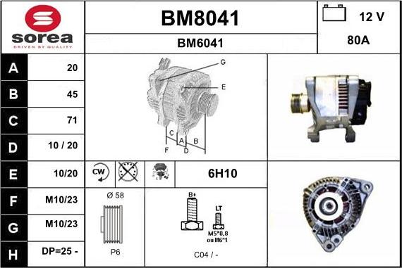 SNRA BM8041 - Alternatore autozon.pro