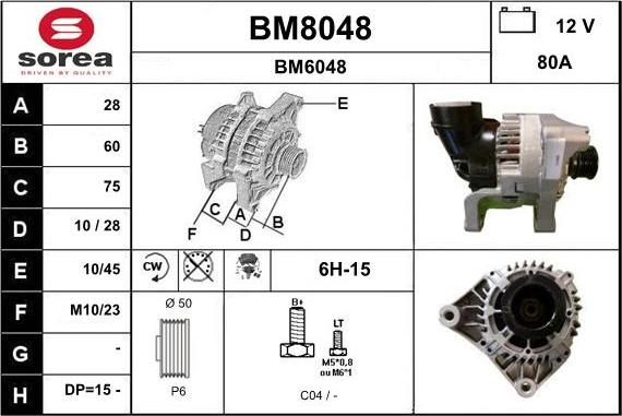 SNRA BM8048 - Alternatore autozon.pro