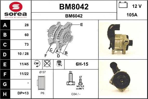 SNRA BM8042 - Alternatore autozon.pro