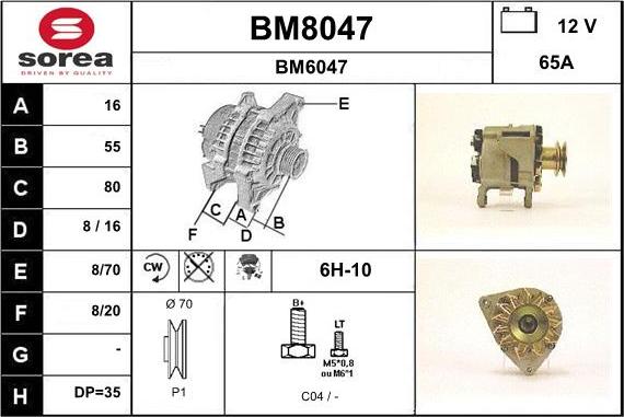 SNRA BM8047 - Alternatore autozon.pro