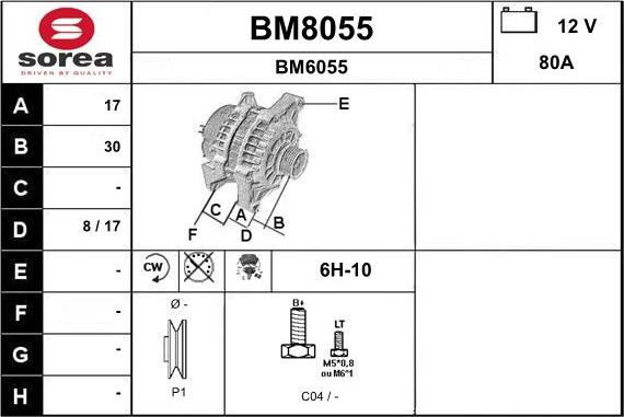 SNRA BM8055 - Alternatore autozon.pro